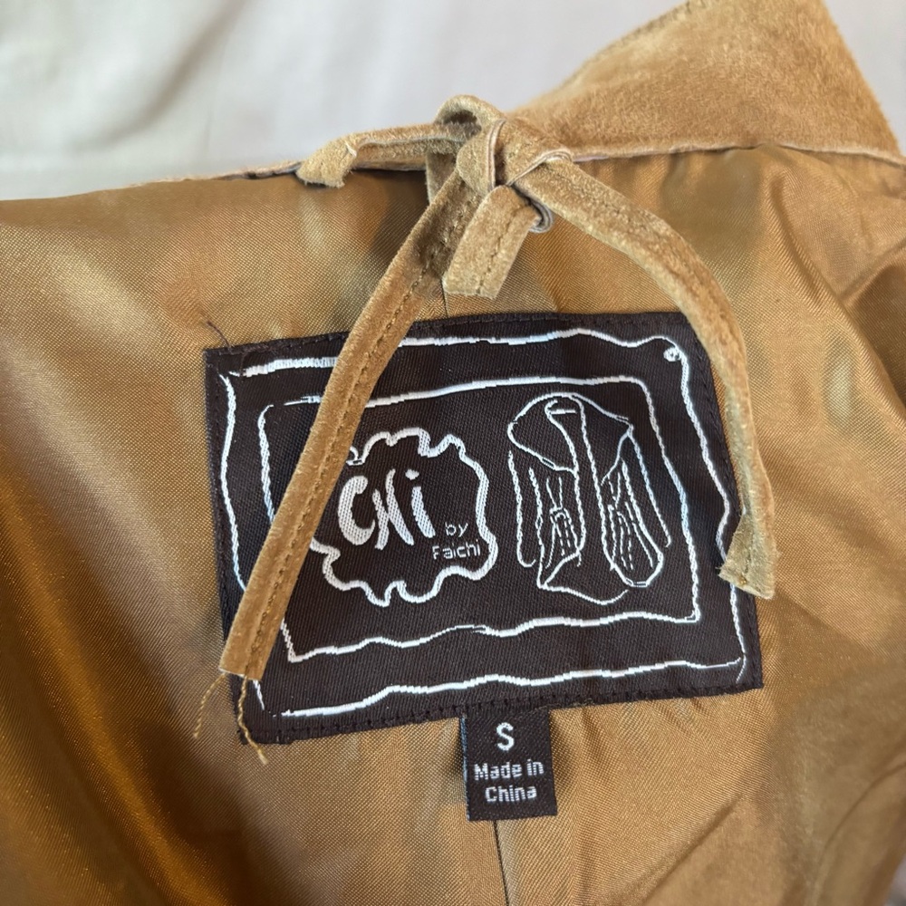 Women’s brown leather jacket Chi by Faichi size small-medium - Picture 5 of 8